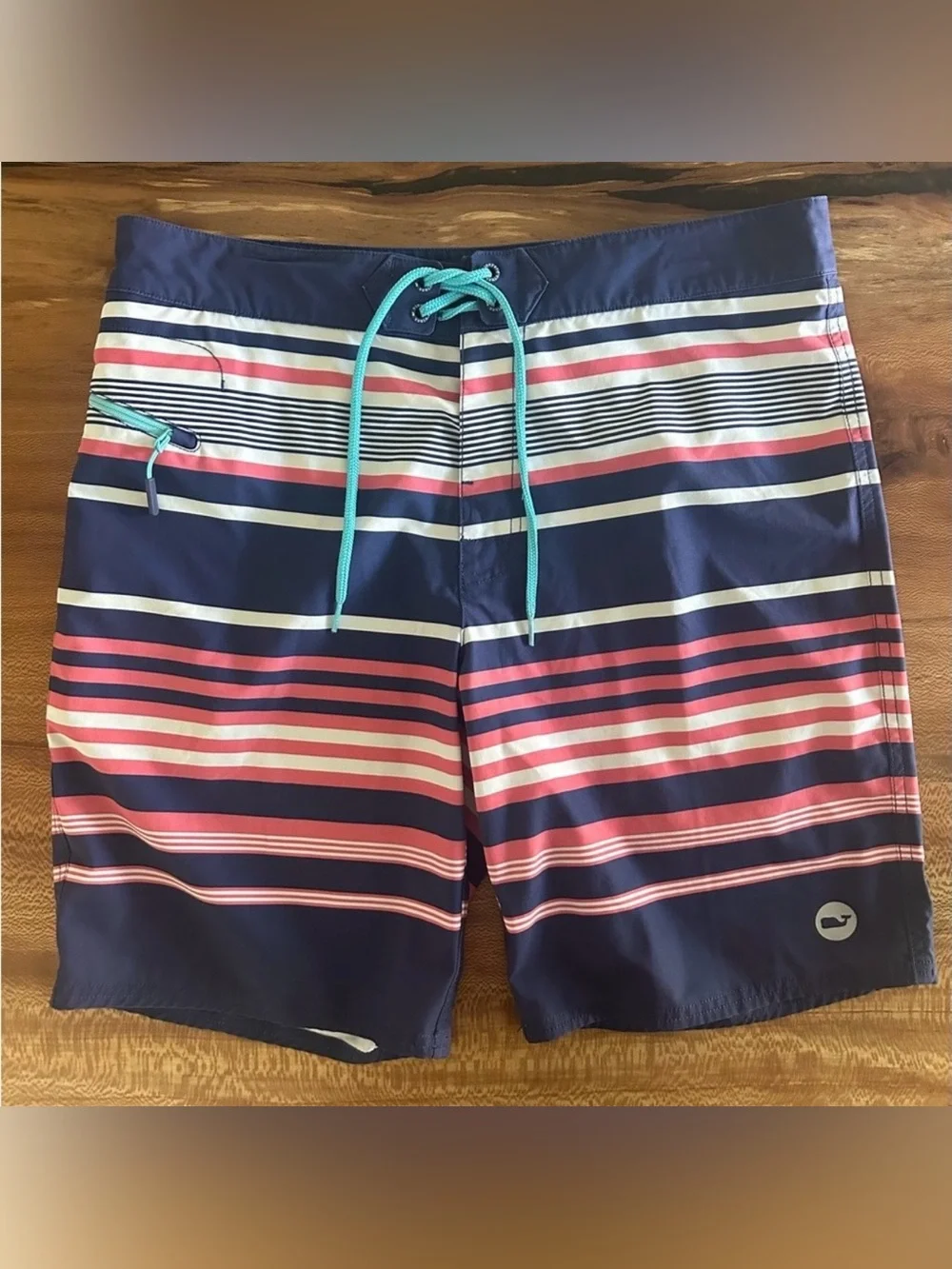 Vineyard Vines Americana Striped Board Shorts Swim Trunks|Size:32